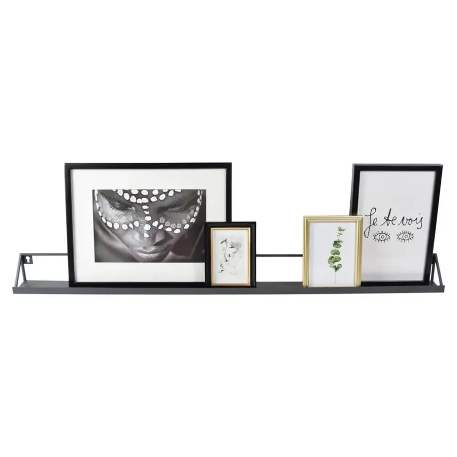 Wandplanken-Loft24 LOFT42 Pictured Fotoplank - Metaal - Mat Zwart - 8x110x8