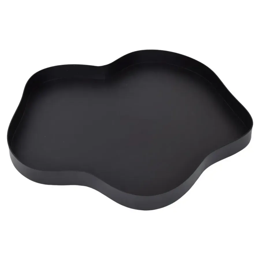 Loft24 LOFT42 Serva Organisch Metalen Dienblad – Zwart – Ø40 cm