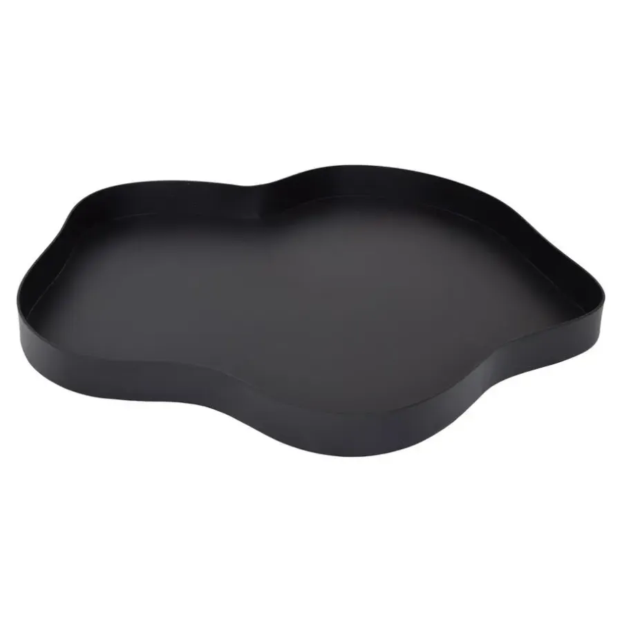 Loft24 LOFT42 Serva Organisch Metalen Dienblad – Zwart – Ø40 cm