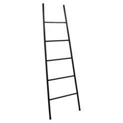 Wandrekken-Loft24 LOFT42 Trap Decoratie Ladder - Metaal - Mat Zwart - 160x50x4