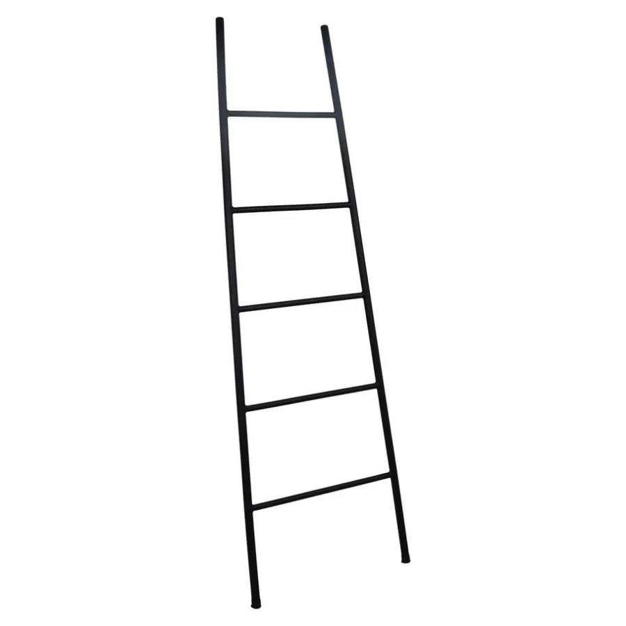 Wandrekken-Loft24 LOFT42 Trap Decoratie Ladder - Metaal - Mat Zwart - 160x50x4