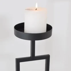 Kandelaars En Windlichten-Loft24 LOFT42 Vloerkandelaar Set Flame - Zwart metaal