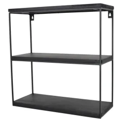 Loft24 LOFT42 Wally Wandrek met Zwart Mangohout - Metaal - 45x45x18