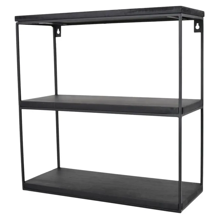 Loft24 LOFT42 Wally Wandrek met Zwart Mangohout - Metaal - 45x45x18