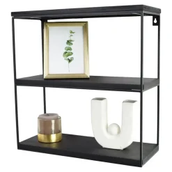 Loft24 LOFT42 Wally Wandrek met Zwart Mangohout - Metaal - 45x45x18