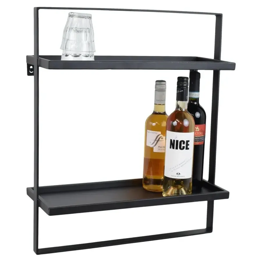 Wandrekken-Loft24 LOFT42 Wandrek Dymo - Zwart – Metaal – 60x50x15