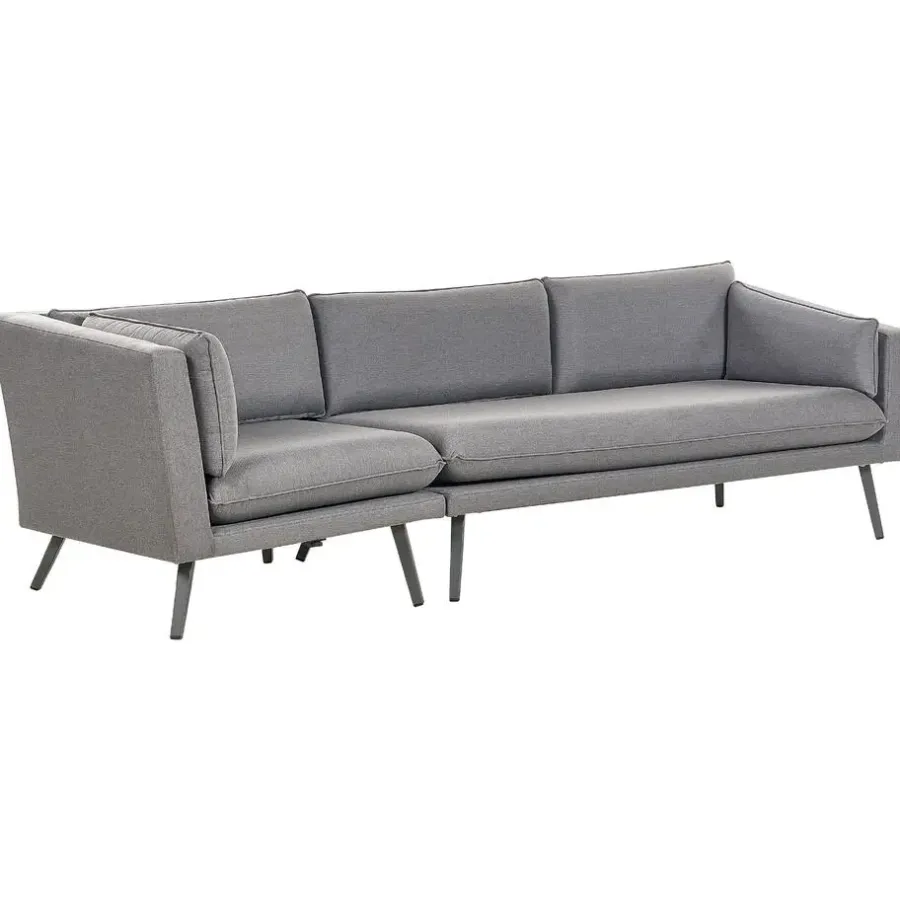 Beliani LORETELLO - Loungebank 3-zits - Grijs - Links - Polyester