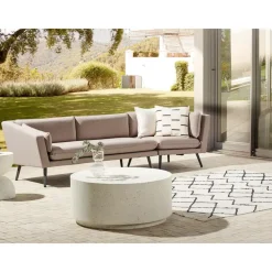 Loungebanken-Beliani LORETELLO - Loungebank 3-zits - Beige - Polyester