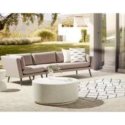 Loungebanken-Beliani LORETELLO - Loungebank 3-zits - Beige - Links - Polyester