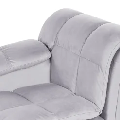 Beliani LORMONT - Chaise longue - Grijs - Rechterzijde - Fluweel
