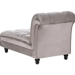 Beliani LORMONT - Chaise longue - Taupe - Rechterzijde - Fluweel