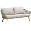 Leen Bakker Loungebank Nant - wicker/acacia taupe - 87x170x67 cm - incl. kussens