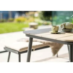 Garden Impressions Lounge-diningtafel voor Bologna/Diamo/Teramon - 160x90 cm - zwart