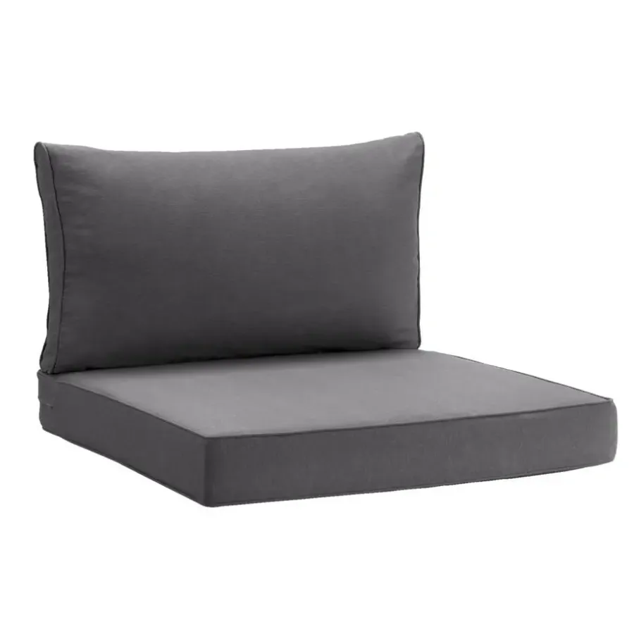 Loungekussens-Leen Bakker Loungekussen Brest zit - grijs - 73x73 cm