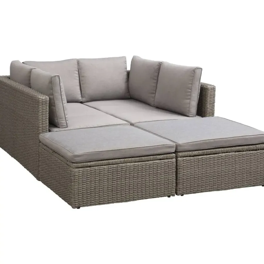 Loungesets|Loungesets-Leen Bakker Loungeset Narbonne - antraciet