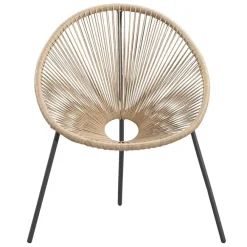 Tuinstoelen-Leen Bakker Loungestoel Formentera - naturel