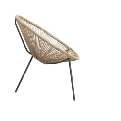 Tuinstoelen-Leen Bakker Loungestoel Formentera - naturel