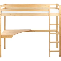1-Persoons Bedden-Beliani LOURY - Kinderbed - Lichtbruin - 90 x 200 cm - Dennenhout
