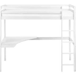 1-Persoons Bedden-Beliani LOURY - Kinderbed - Wit - 90 x 200 cm - Dennenhout