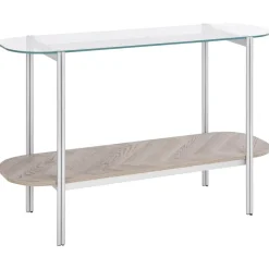 Sidetables-Leen Bakker LOVELL - Sidetable - Lichtbruin/Zilver - Hout