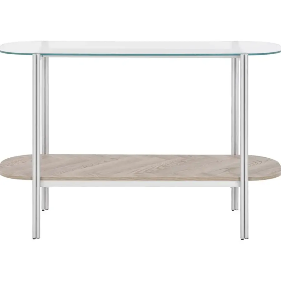 Sidetables-Leen Bakker LOVELL - Sidetable - Lichtbruin/Zilver - Hout