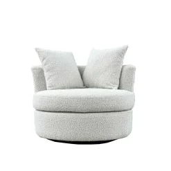 Giga Meubel Loveseat Rond - Beige - Stof - 94x88x84cm - Thony