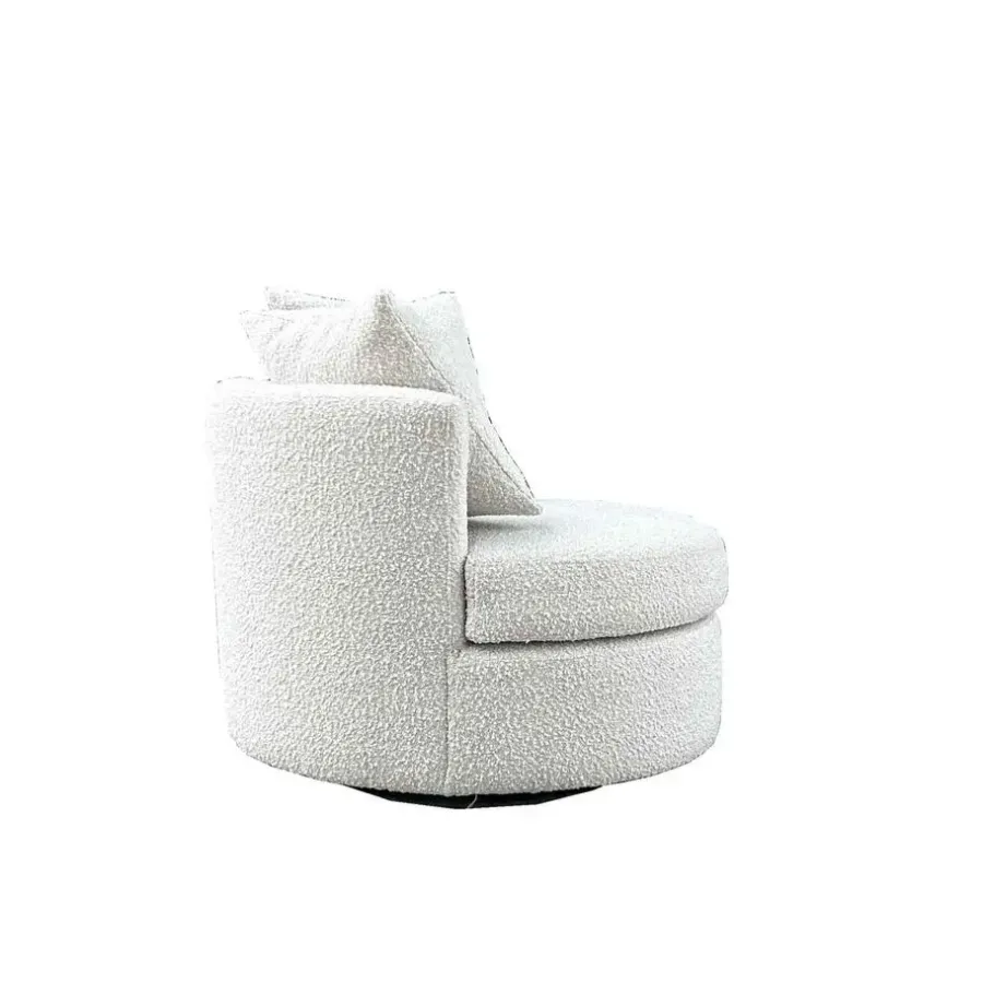 Giga Meubel Loveseat Rond - Beige - Stof - 94x88x84cm - Thony