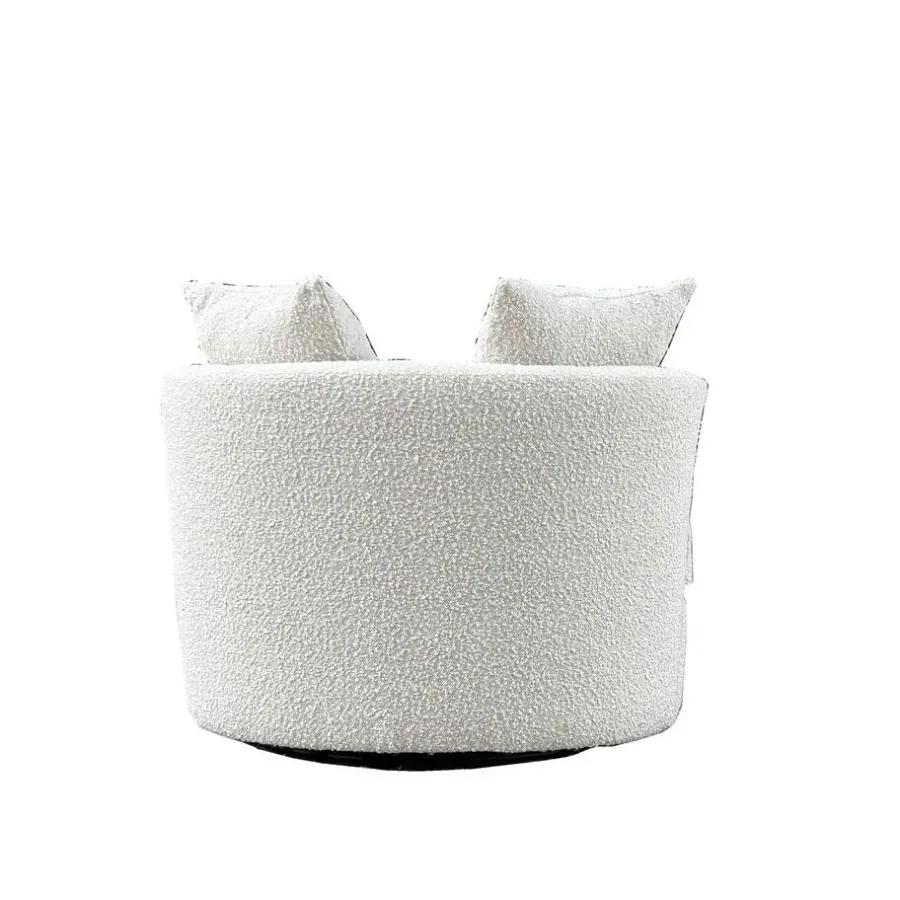 Giga Meubel Loveseat Rond - Beige - Stof - 94x88x84cm - Thony