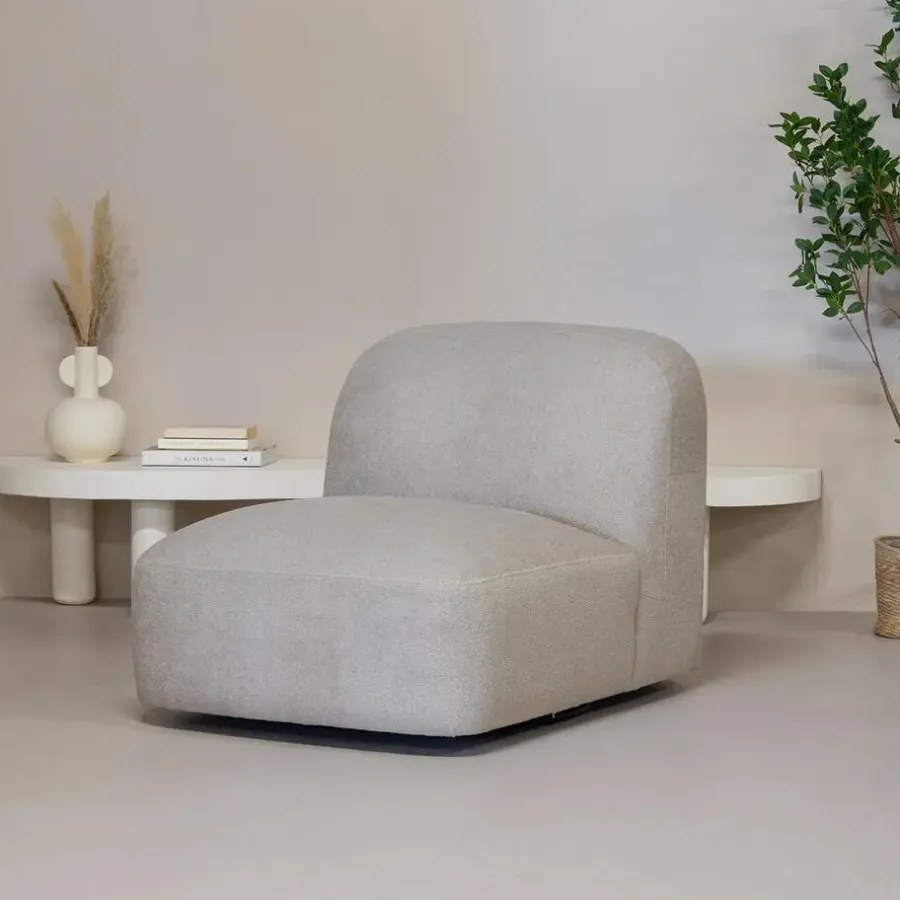 Loveseats-Giga Meubel Loveseat Stof Taupe - Zitbreedte 76cm - 76x106x75cm - Mary