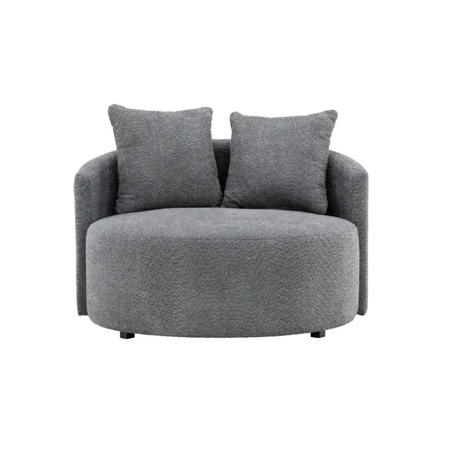 Loveseats-Fjôrd Loveseat Teddy Grijs - Zithoogte 40cm - 118x118x72cm - Kelso