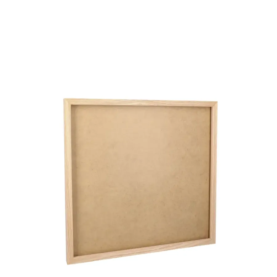 ACAZA LP Wissellijst - Vinyl Framelijst - 33x32x2 cm - MDF hout - Plaat - Lichte Eik