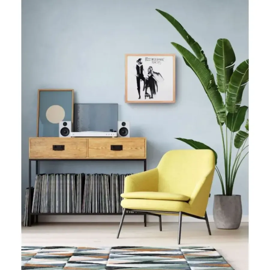 ACAZA LP Wissellijst - Vinyl Framelijst - 33x32x2 cm - MDF hout - Plaat - Lichte Eik