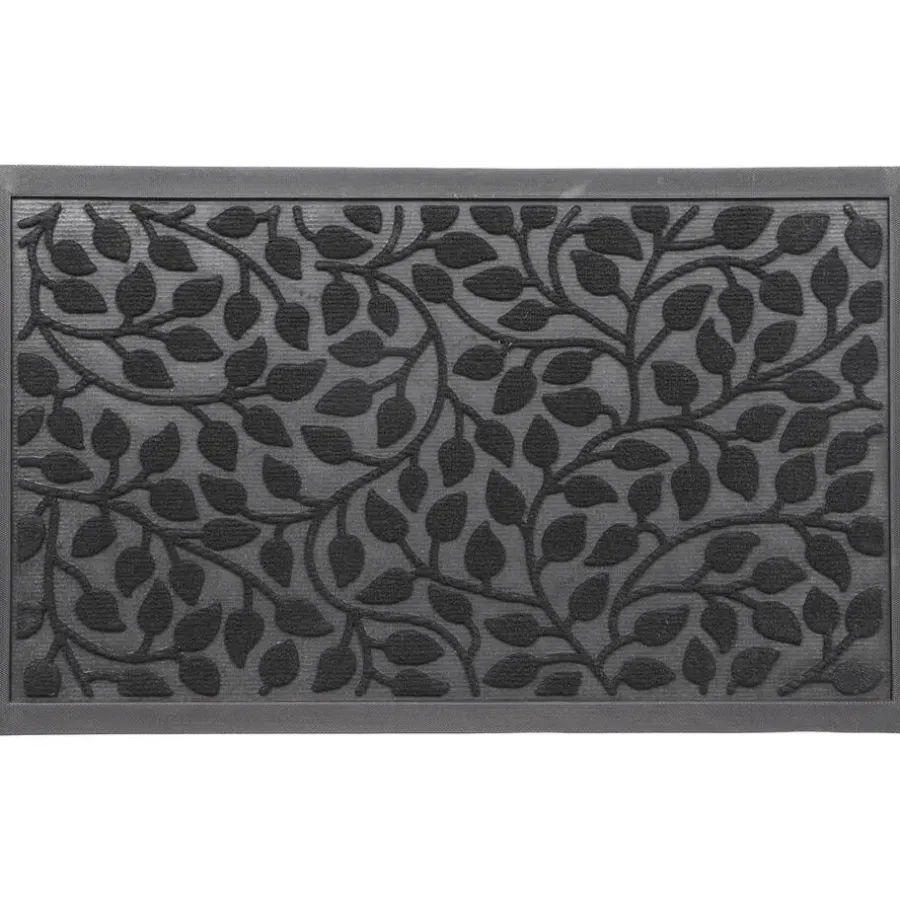 Luance Deurmat - zwart - rubber - rechthoek - 75 x 45 cm