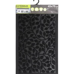 Luance Deurmat - zwart - rubber - rechthoek - 75 x 45 cm