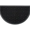Deurmatten-Luance Deurmat Wilson - zwart - rubber - halve maan - 75 x 44 cm