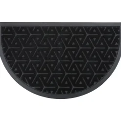 Deurmatten-Luance Deurmat Wilson - zwart - rubber - halve maan - 75 x 44 cm