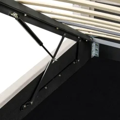 Beliani LUBBON - Bed met opbergruimte - Taupe - 140 x 200 cm - Fluweel