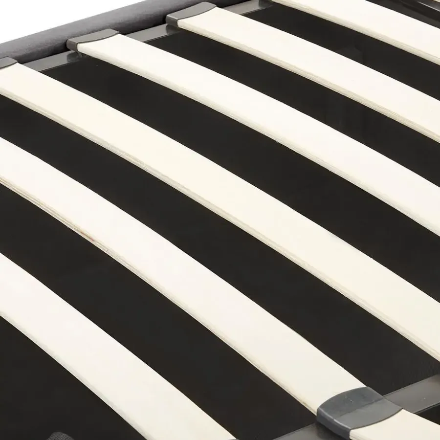 Beliani LUBBON - Bed met opbergruimte - Grijs - 160 x 200 cm - Fluweel