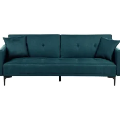 Beliani LUCAN - Slaapbank 3-zits - Blauw - Polyester