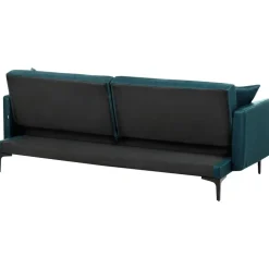 Beliani LUCAN - Slaapbank 3-zits - Blauw - Polyester