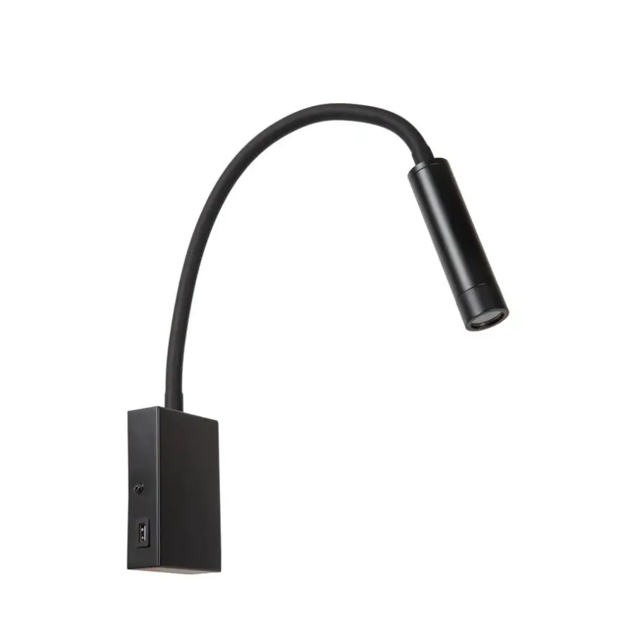 Lucide ALEC Wandspot - Zwart