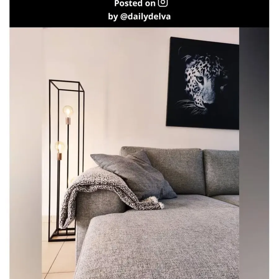 Staande Lampen-Lucide ARTHUR Vloerlamp - Zwart