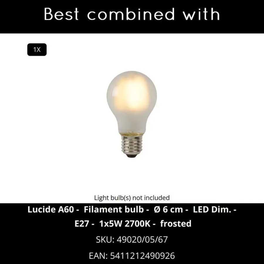 Buitenverlichting|Wandlampen-Lucide ARUBA Wandlamp - Zwart