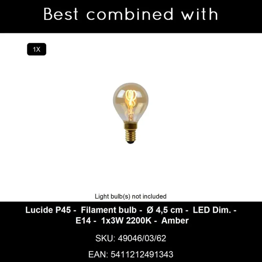 Lucide BENSEN Vloerlamp - Grijs