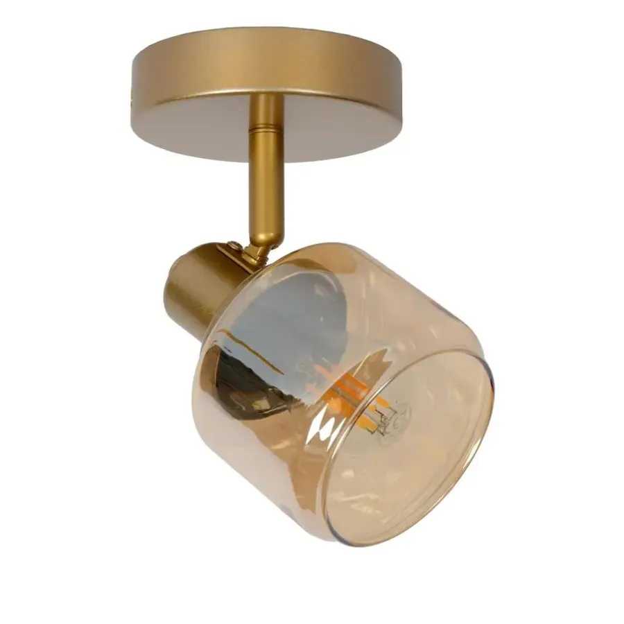 Plafondlampen-Lucide BJORN Plafondspot - Mat Goud / Messing