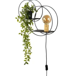 Wandlampen-Lucide CIRCLE Wandlamp - Zwart