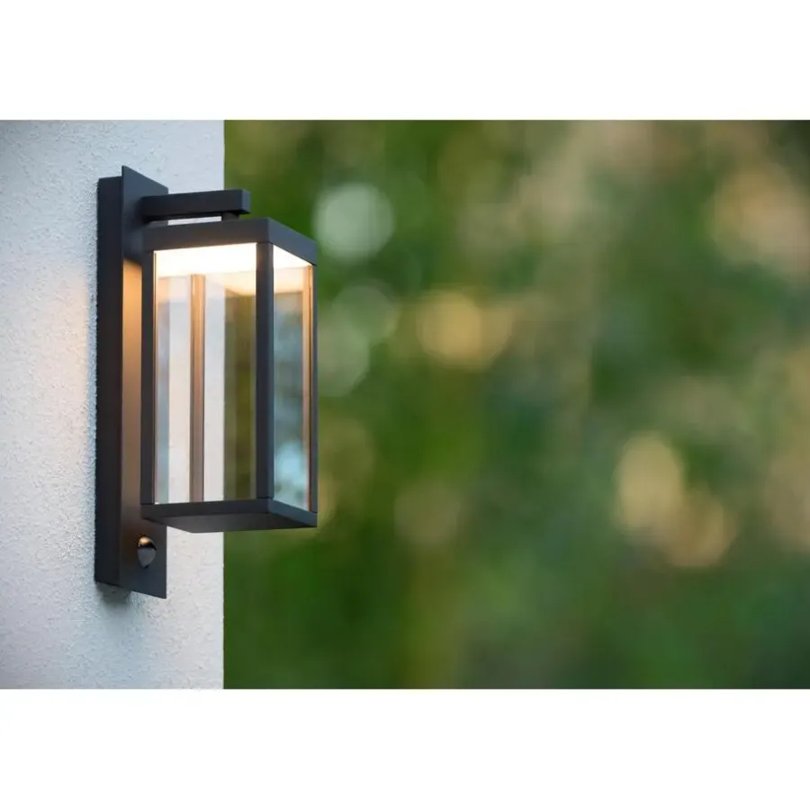 Buitenverlichting|Wandlampen-Lucide CLAIRETTE Wandlamp - Antraciet