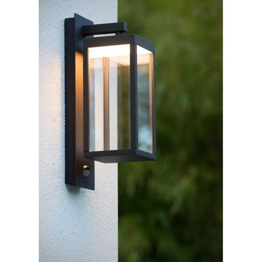 Buitenverlichting|Wandlampen-Lucide CLAIRETTE Wandlamp - Antraciet