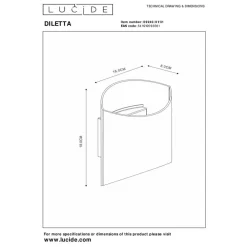 Wandlampen-Lucide DILETTA Wandlamp - Wit