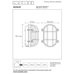 Buitenverlichting|Wandlampen-Lucide DUDLEY Wandlamp - Mat Goud / Messing